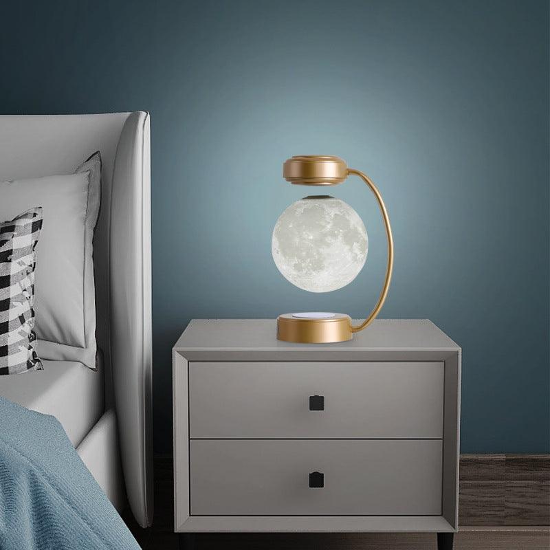 Levitating 3D Moon Lamp: Wireless, Rotating, Perfect for School, Office, Home Decor.