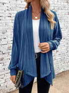 Long sleeve pit lapel loose cardigan jacket