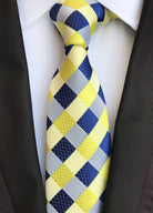 Luxurious Silk Striped Plaid Tie