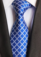 Luxurious Silk Striped Plaid Tie