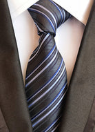 Luxurious Silk Striped Plaid Tie