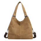 Luxury Canvas Shoulder Tote - Women's Handbag & Crossbody bag