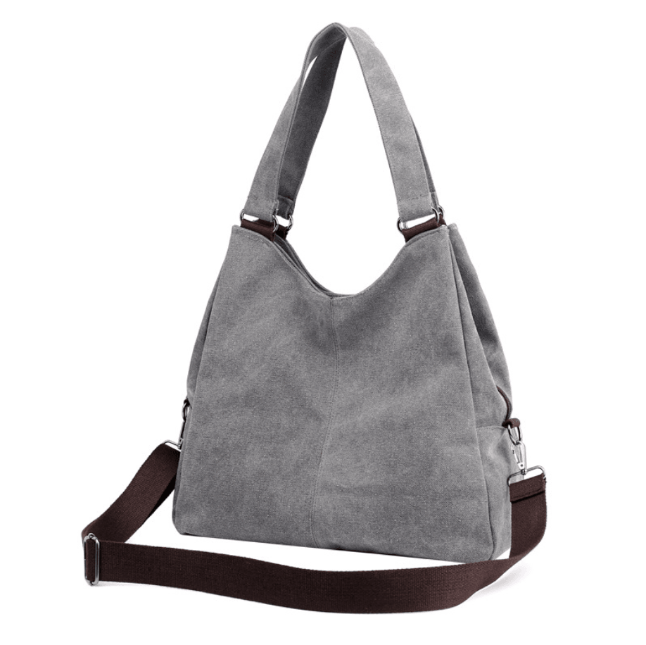 Luxury Canvas Shoulder Tote - Women's Handbag & Crossbody bag