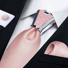 Luxury Men's Tie Accessories. Available in pink, silver, and blue for a refined, elegant touch.