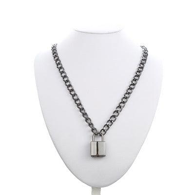 Make a statement with our Punk Chain Lock Pendant Necklace, perfect for both men and women into hip-hop jewelry.