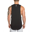 Men Long Tank Muscle Workout T-Shirt Bodybuilding Gym Athletic Training Sports Tops