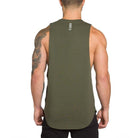 Men Long Tank Muscle Workout T-Shirt Bodybuilding Gym Athletic Training Sports Tops