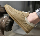 Men Low Top Nubuck Leather Sneakers