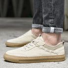 Men Low Top Nubuck Leather Sneakers