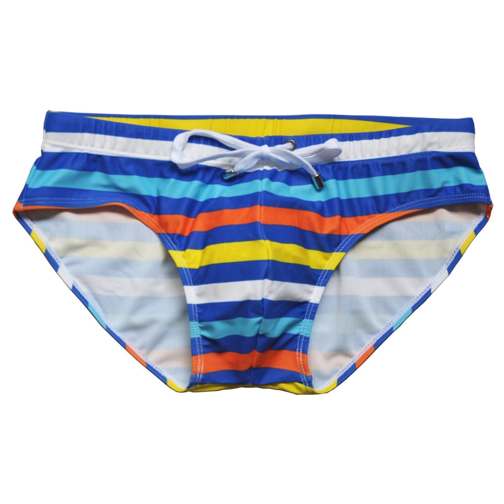 Men Striped swimwear with rope Brand Beach Short Trunks Surfing