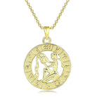 Men Woman 12 Zodiac Sign Gold Pendant Necklace Jewelry New