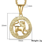 Men Woman 12 Zodiac Sign Gold Pendant Necklace Jewelry New