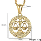 Men Woman 12 Zodiac Sign Gold Pendant Necklace Jewelry New