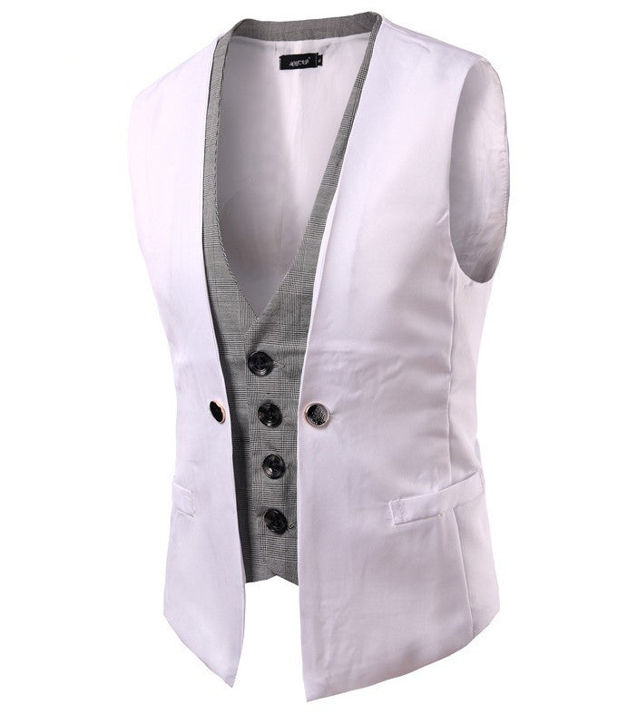 Men business suit vest waistcoat