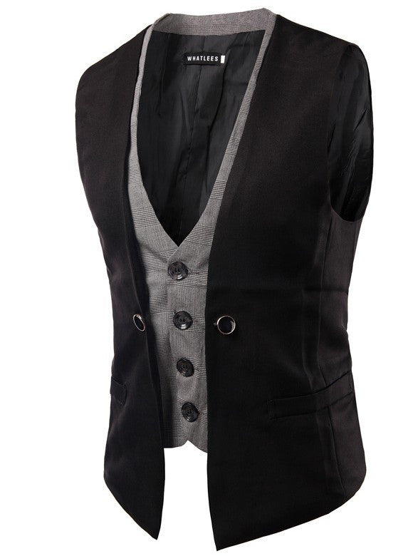 Men business suit vest waistcoat