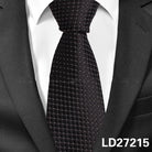 Men's 8cm Plaid Polyester Business Tie