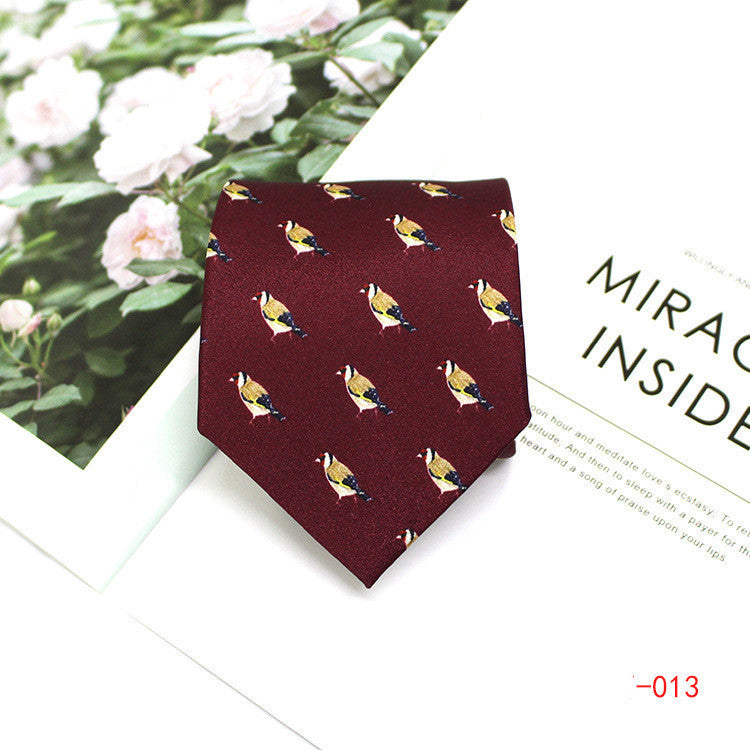 Men's 9cm Printed Polyester Tie - Perfect for Formal, Business, and Casual Work Settings