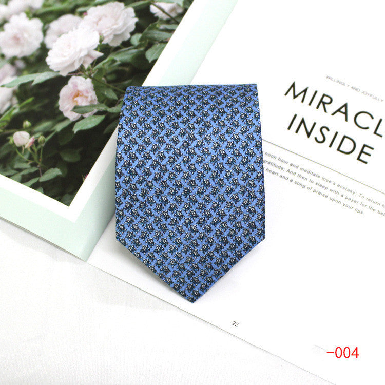 Men's 9cm Printed Polyester Tie - Perfect for Formal, Business, and Casual Work Settings