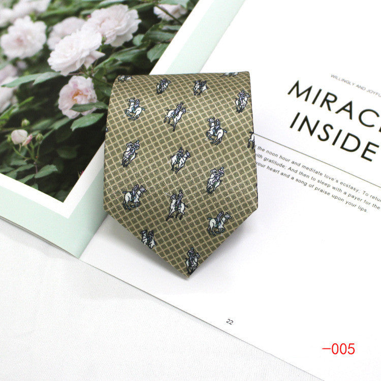 Men's 9cm Printed Polyester Tie - Perfect for Formal, Business, and Casual Work Settings