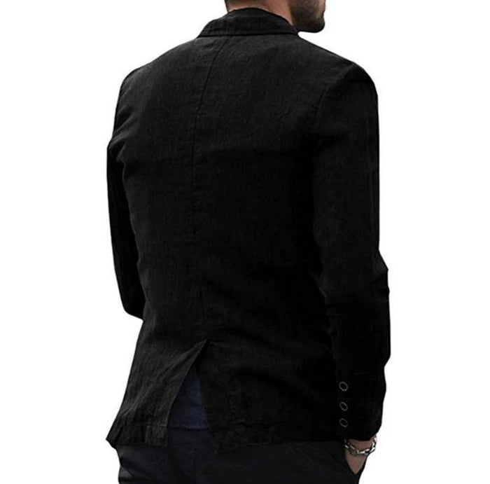 Men's Autumn Slim Fit Cotton Blazer - Lightweight and Stylish