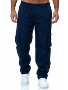 Men's Casual Multi-Pocket Loose Straight Cargo Pants