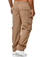 Men's Casual Multi-Pocket Loose Straight Cargo Pants