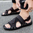 Men's Casual Roman Sandals with Strap and Velcro Closure