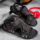 Men's Casual Roman Sandals with Strap and Velcro Closure