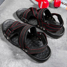 Men's Casual Roman Sandals with Strap and Velcro Closure