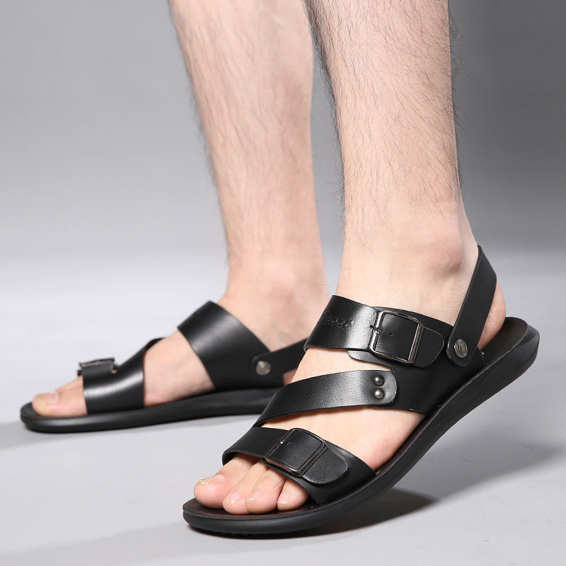 Men's Casual Sandals - Comfortable Barefoot Buckle Shoes