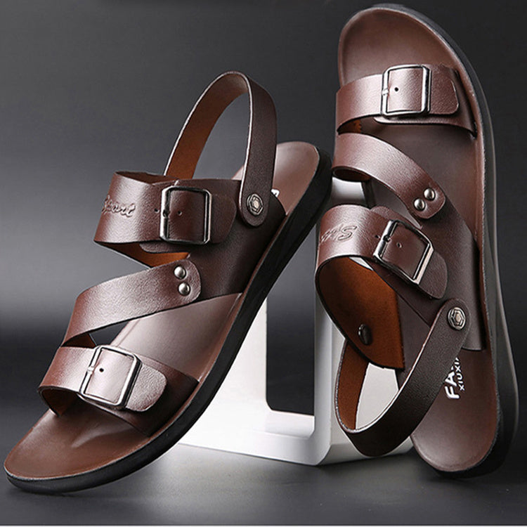 Men's Casual Sandals - Comfortable Barefoot Buckle Shoes