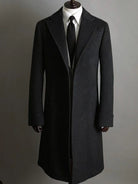 Men's Double Breasted Medium Length Pure Cashmere Coat