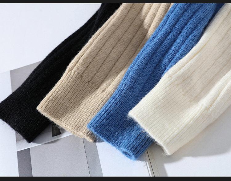 Men's Fashion Casual Solid Color Twisted Sweater