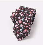 Men's Floral Cotton Print Wedding Tie