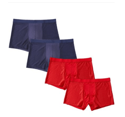 Men's Ice Silk Underwear Mesh U Convex Modal Men's Boxer Briefs Summer Hot Selling Men's Underpants