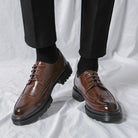 Men's Korean-style Pointed Leather Shoes Trendy British-style Casual Formal Wear.