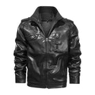 Men's Leather Jacket Jacket Large Size Stand-up Collar Leather Clothing Trend