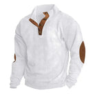 Men's Pullover Stand-collar: Casual style with long sleeves, solid color, striped design, and loose fit for comfortable wear.