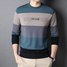 Men's Round Neck Striped Knitted Bottoming Shirt