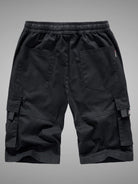 Men's Solid Color Casual Multi-Pocket Cargo Shorts