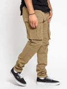 Men's Solid Color Multi-Pocket Casual Cargo Pants