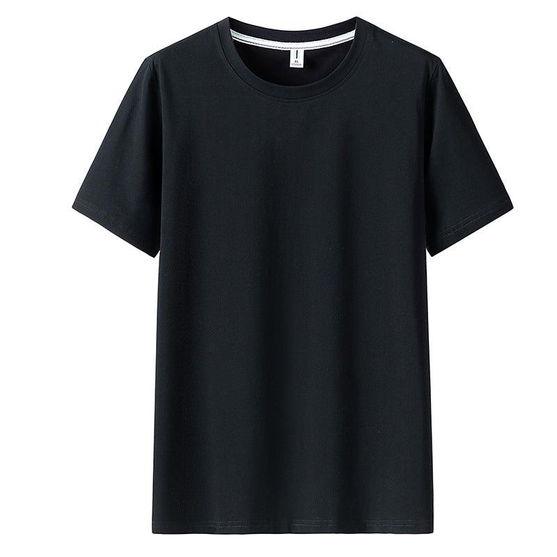 "Men's Solid Color Short-Sleeved Round Neck Clothing."