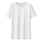 "Men's Solid Color Short-Sleeved Round Neck Clothing."