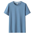 "Men's Solid Color Short-Sleeved Round Neck Clothing."