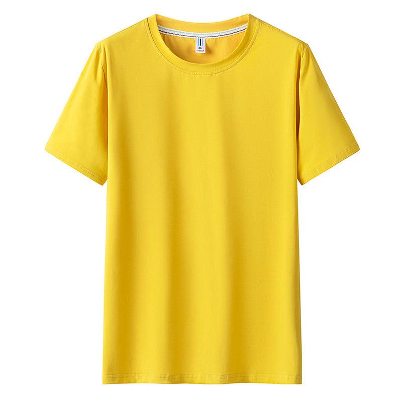 "Men's Solid Color Short-Sleeved Round Neck Clothing."