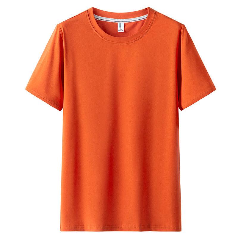 "Men's Solid Color Short-Sleeved Round Neck Clothing."