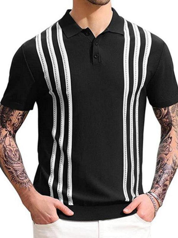 Men's Striped Light Business Casual POLO Shirt