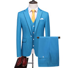 Men's Suits Three-piece Evening Dress Banquet Wedding Korean Style Solid Color Suit Suit