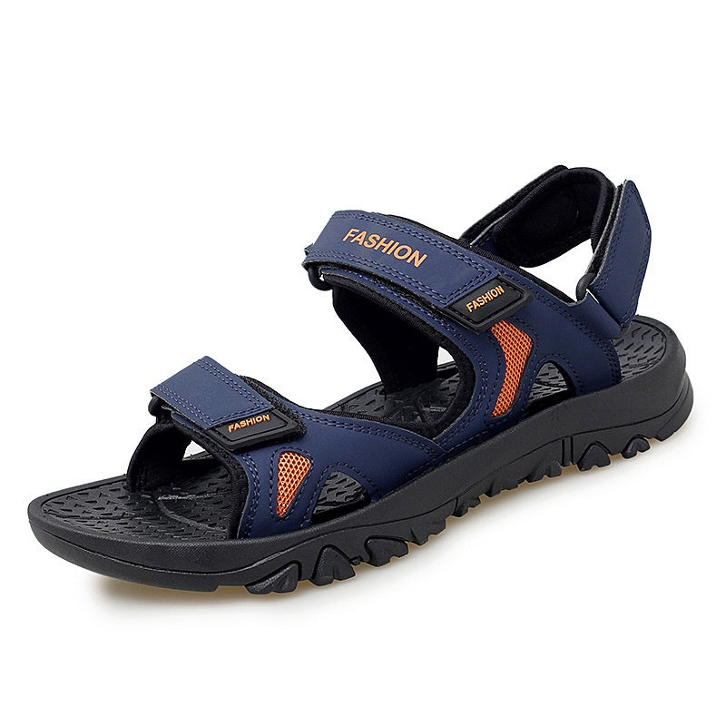 Men's Summer Velcro Sandals - Breathable Beach Shoes