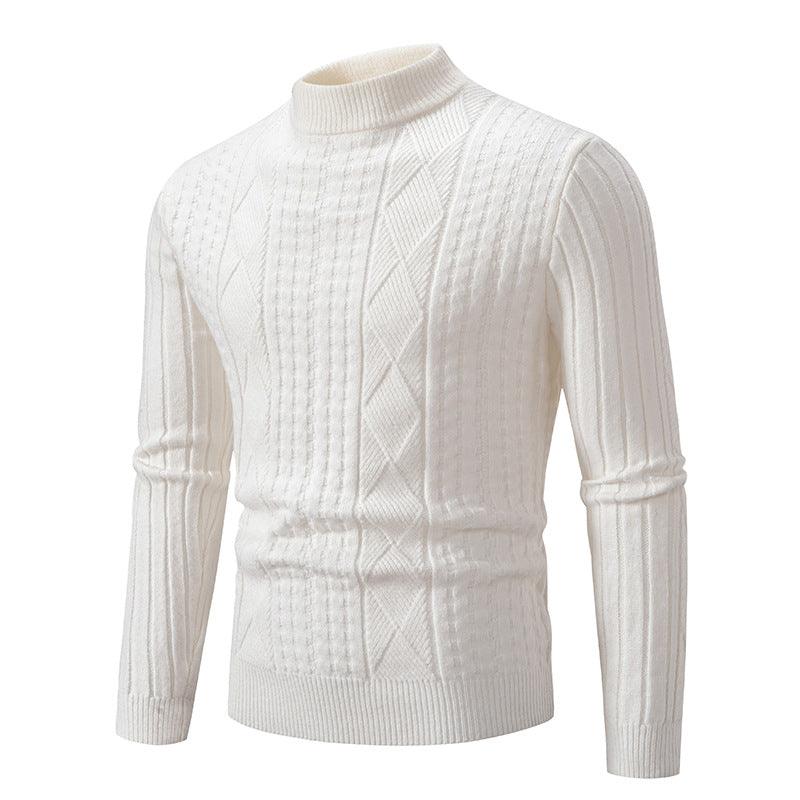 Men's Sweater Woven Casual Sweater Pullover Sweater Bottoming Shirt